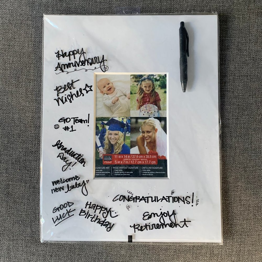 White Signature Mat By Studio Décor(11x14")